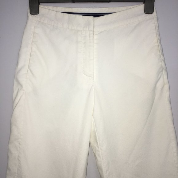 Tommy Hilfiger Womens 2 Pants White Mid-Calf Career Cropped 100% Cotton Capri - Picture 2 of 11